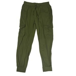 One 5 One‎ Jogger Pants High Rise Cargo Pockets Drawstring Casual Women's Medium
